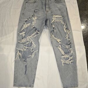 American Eagle Outfitters Ripped Light Blue Skinny Jeans